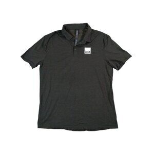 LULULEMON Evolution Short-Sleeve‎ Polo Slim Fit SZ XL Black Sweat-wicking Golf